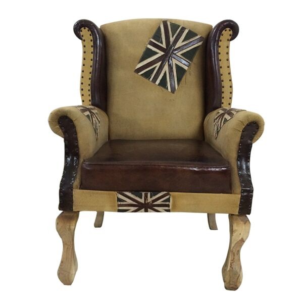 Leather Canvas Sofa