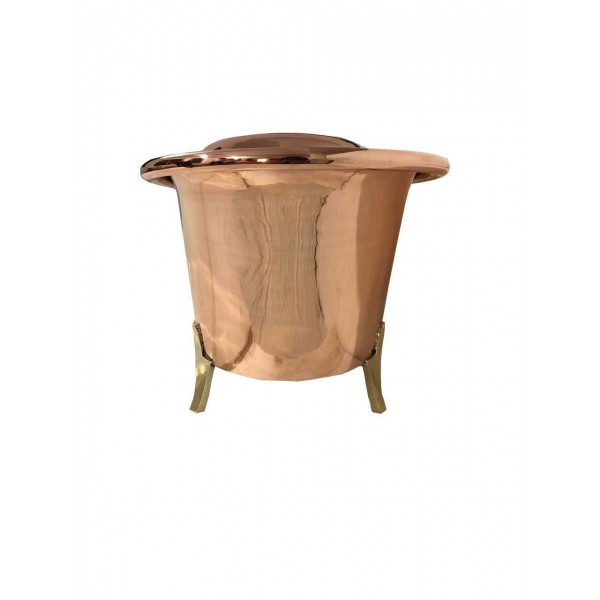 COPPER BATHTUB WITH  POLISHED INTERIOR 