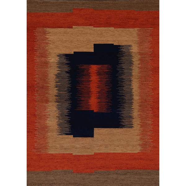 Modern Soumak multi color wool rugs