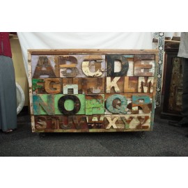 Rustic ABC Chest of Drawer