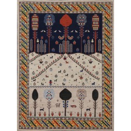 Modern Soumak beige color wool rugs