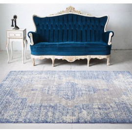 Art Silk Dense Traditional Blue