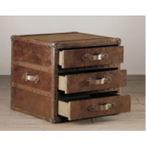 Leather 3 Drawer